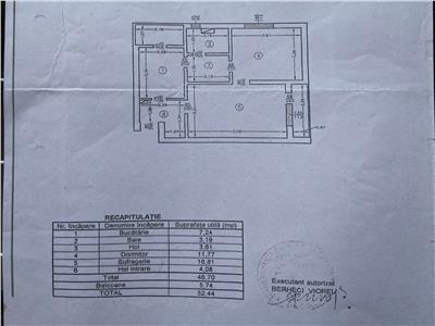 Apartament 2 camere, Nicolina, parter cu 2 balcoane, centrala termica, decomandat, 52 mp, 69.300 Euro